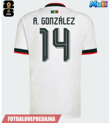 Lacne Muži Futbalové dres Mexiko Armando Gonzalez #14 MS 2026 Krátky Rukáv - Preč